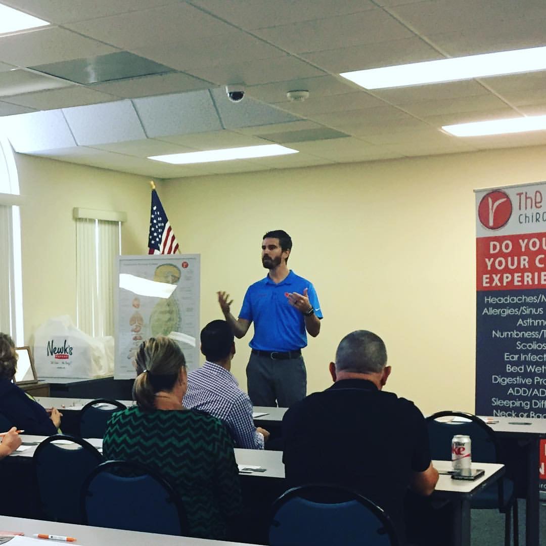 Dr. Swaim leading a community health education workshop for patients